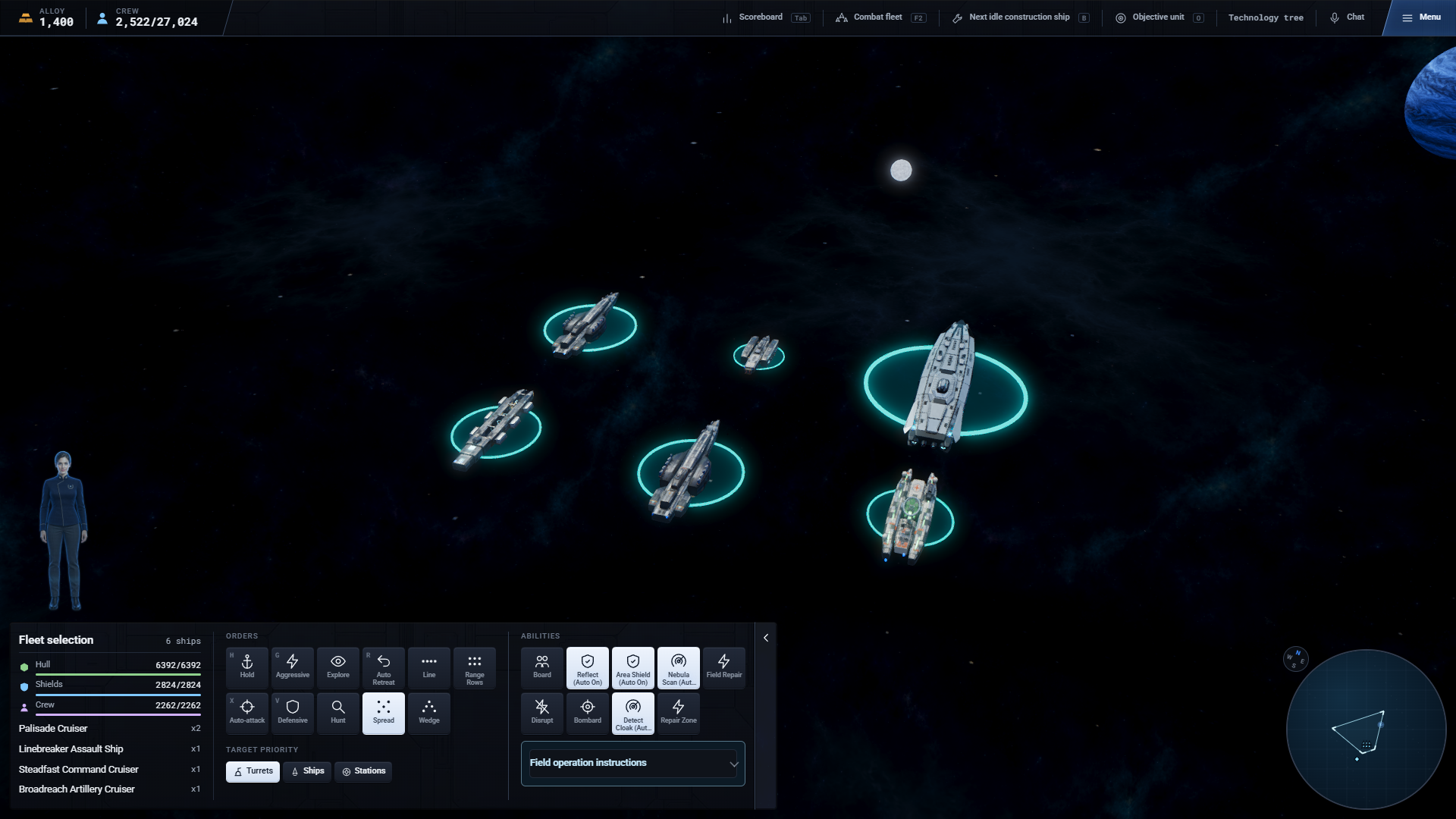 Coordinated fleet movement.